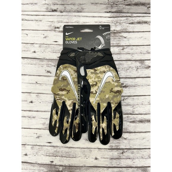 Nike Football Gloves Adult XL Camo Vapor Jet Salute to Service NFL Receiver - Picture 3 of 5